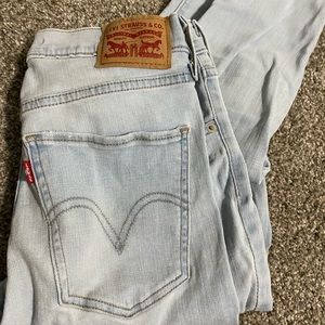 Levi distressed jeans.